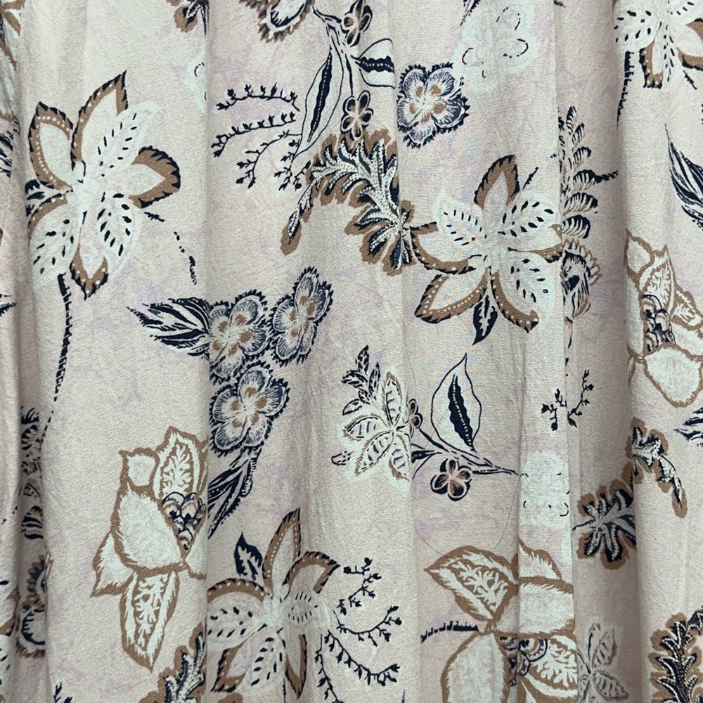 C&C California Floral Blouse Boho Top Cottagecore Pink Flowy Relaxed Feminine - Picture 7 of 9